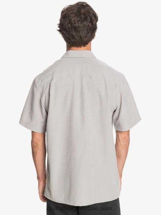 Quiksilver N8LNT1301 hombres centinella gris pedernal camisa antiarrugas premium waterman centinela