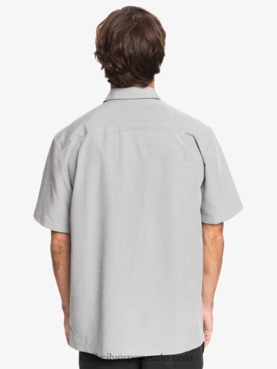Quiksilver N8LNT1301 hombres centinella gris pedernal camisa antiarrugas premium waterman centinela