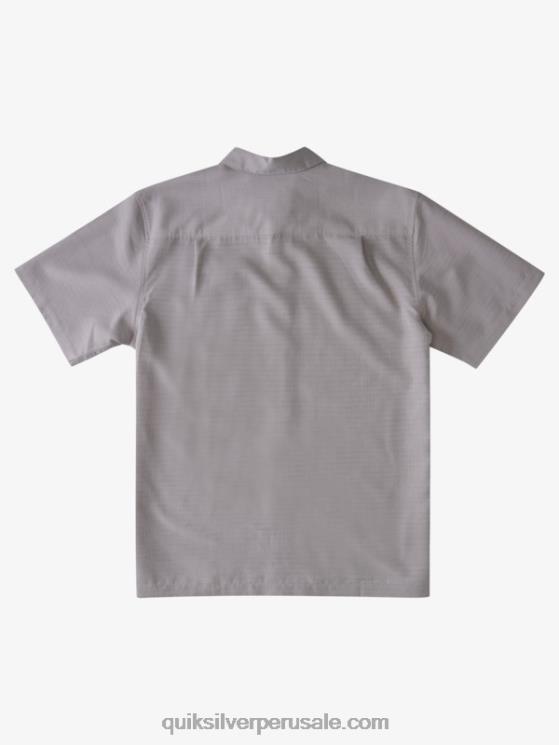 Quiksilver N8LNT1301 hombres centinella gris pedernal camisa antiarrugas premium waterman centinela