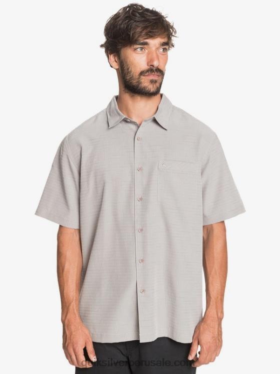 Quiksilver N8LNT1301 hombres centinella gris pedernal camisa antiarrugas premium waterman centinela