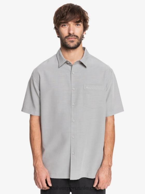 Quiksilver N8LNT1301 hombres centinella gris pedernal camisa antiarrugas premium waterman centinela