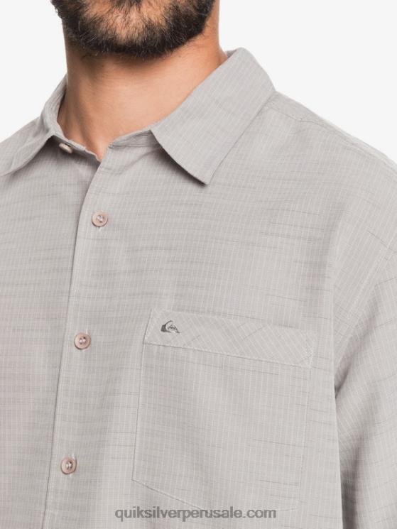 Quiksilver N8LNT1301 hombres centinella gris pedernal camisa antiarrugas premium waterman centinela