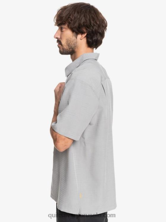 Quiksilver N8LNT1301 hombres centinella gris pedernal camisa antiarrugas premium waterman centinela