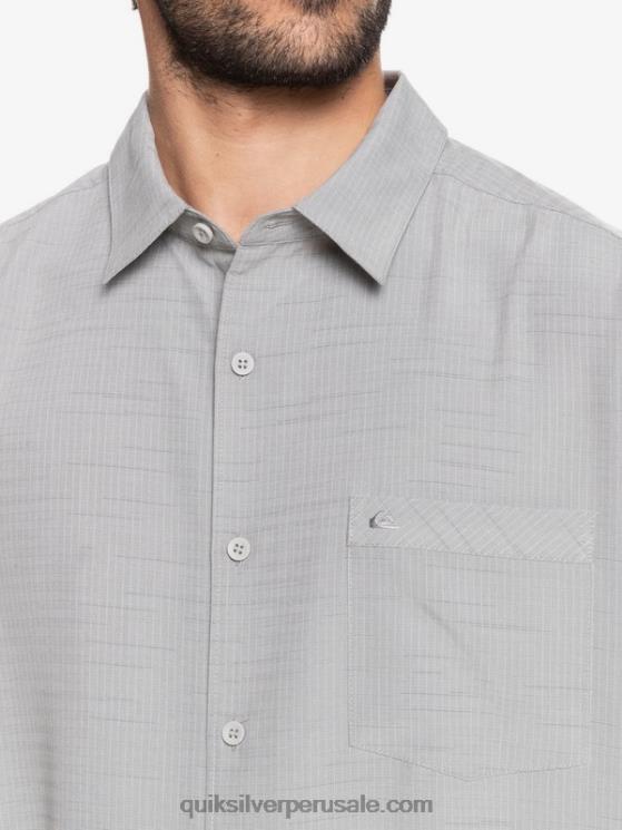 Quiksilver N8LNT1301 hombres centinella gris pedernal camisa antiarrugas premium waterman centinela