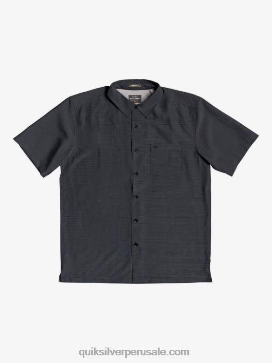 Quiksilver N8LNT1303 hombres centinela negra camisa antiarrugas premium waterman centinela