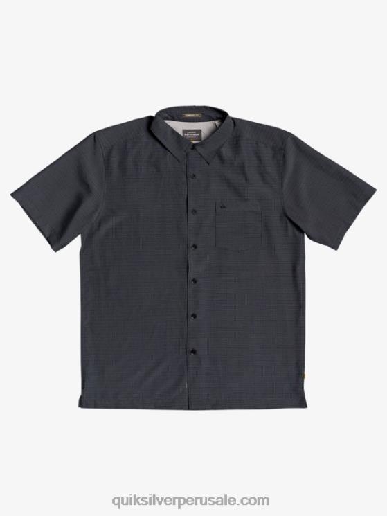 Quiksilver N8LNT1303 hombres centinela negra camisa antiarrugas premium waterman centinela