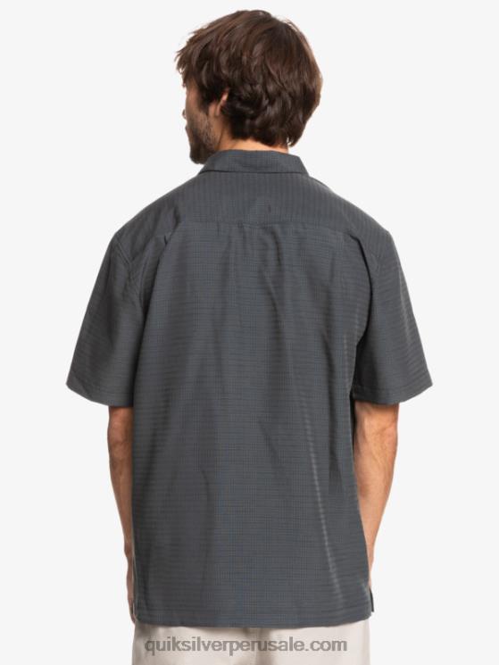 Quiksilver N8LNT1303 hombres centinela negra camisa antiarrugas premium waterman centinela