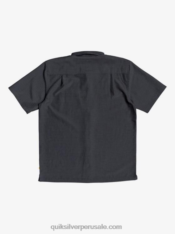 Quiksilver N8LNT1303 hombres centinela negra camisa antiarrugas premium waterman centinela