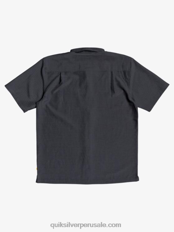 Quiksilver N8LNT1303 hombres centinela negra camisa antiarrugas premium waterman centinela