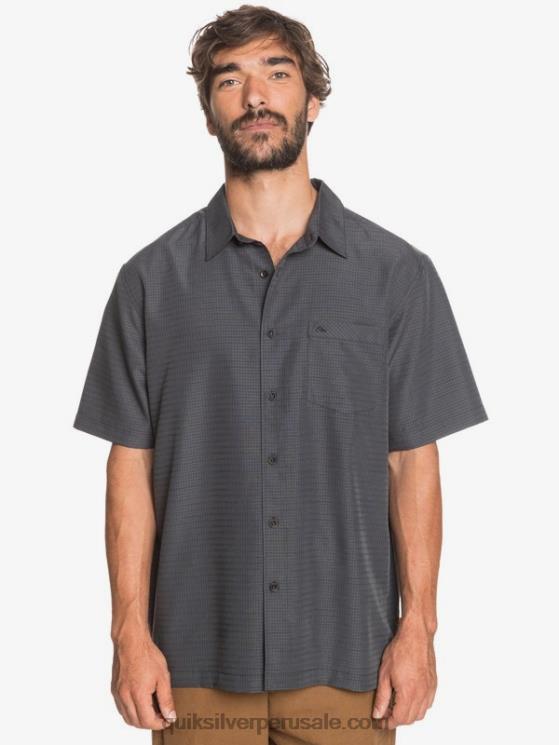 Quiksilver N8LNT1303 hombres centinela negra camisa antiarrugas premium waterman centinela