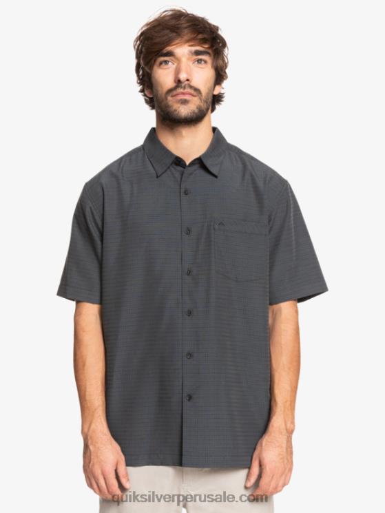 Quiksilver N8LNT1303 hombres centinela negra camisa antiarrugas premium waterman centinela