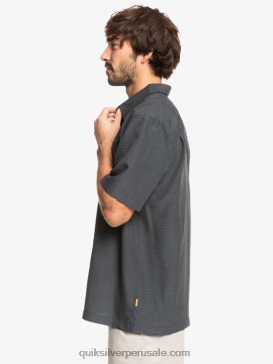 Quiksilver N8LNT1303 hombres centinela negra camisa antiarrugas premium waterman centinela