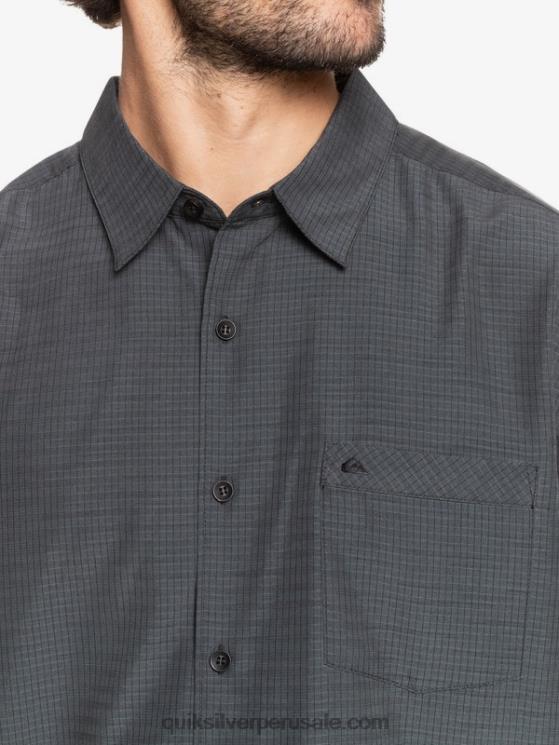 Quiksilver N8LNT1303 hombres centinela negra camisa antiarrugas premium waterman centinela
