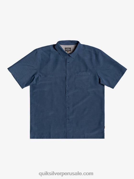 Quiksilver N8LNT1304 hombres centinella azul marino de medianoche camisa antiarrugas premium waterman centinela