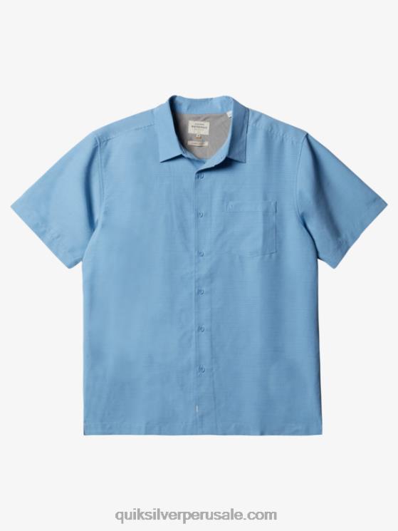 Quiksilver N8LNT1305 hombres centinela azul anochecer camisa antiarrugas premium waterman centinela