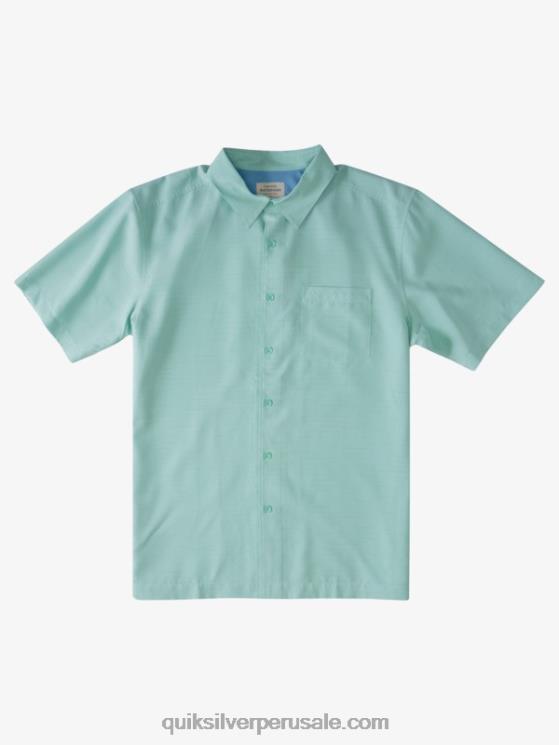 Quiksilver N8LNT1311 hombres centinella verde sutil camisa antiarrugas premium waterman centinela