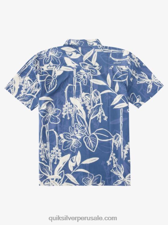 Quiksilver N8LNT1328 hombres alférez caminos sueltos camisa hawaiana de formas sueltas de waterman