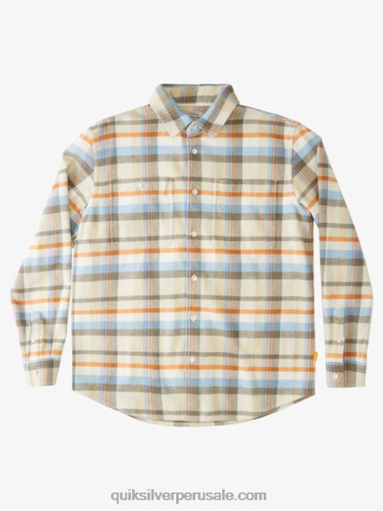Quiksilver N8LNT1350 hombres truenos blancos antiguos Waterman Thunder establece camisa de manga larga de franela