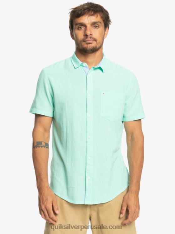 Quiksilver N8LNT1360 hombres vaso de playa camisa de manga corta de la caja del tiempo