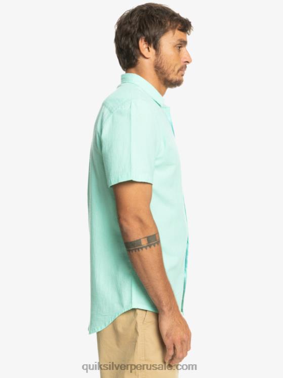 Quiksilver N8LNT1360 hombres vaso de playa camisa de manga corta de la caja del tiempo