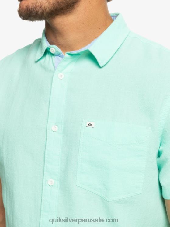 Quiksilver N8LNT1360 hombres vaso de playa camisa de manga corta de la caja del tiempo