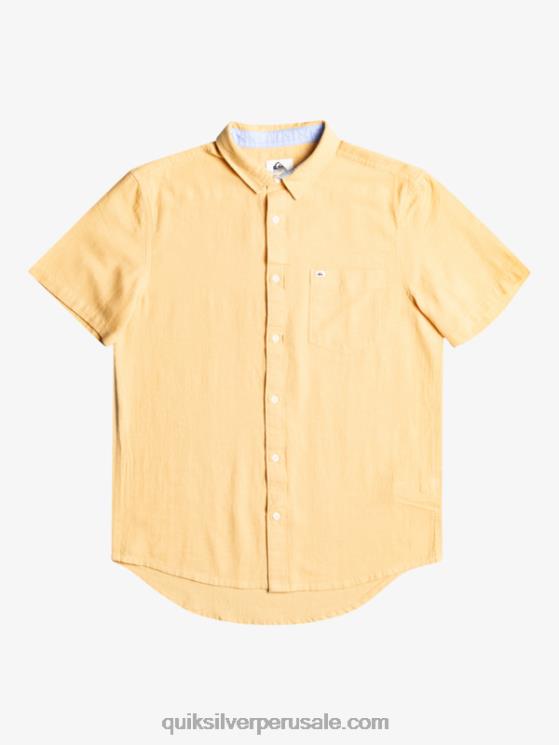 Quiksilver N8LNT1361 hombres trigo camisa de manga corta de la caja del tiempo