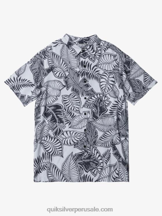 Quiksilver N8LNT1365 hombres blanco negro playera manga corta siesta waterman