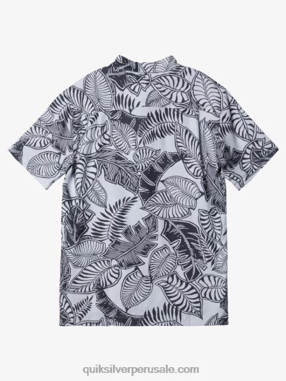 Quiksilver N8LNT1365 hombres blanco negro playera manga corta siesta waterman