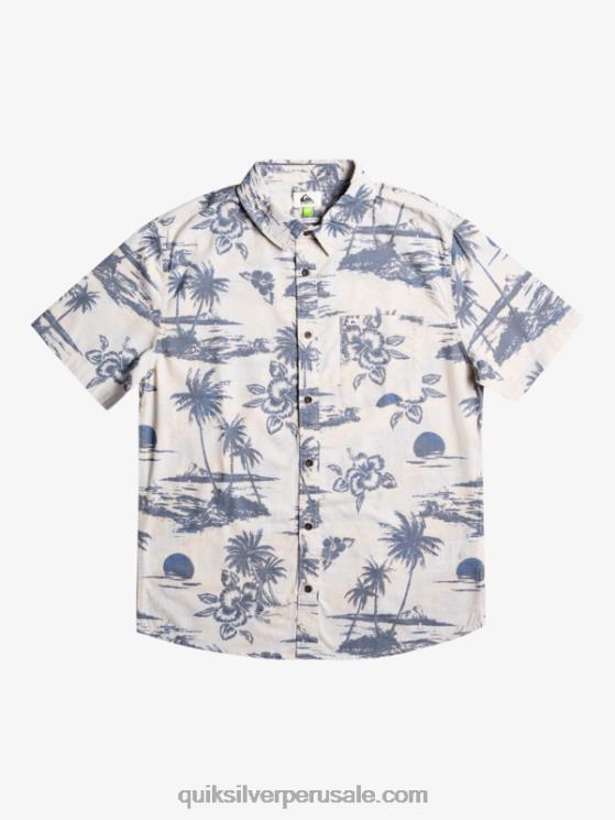 Quiksilver N8LNT1368 hombres flujo de aire de abedul camisa de manga corta con flujo de aire