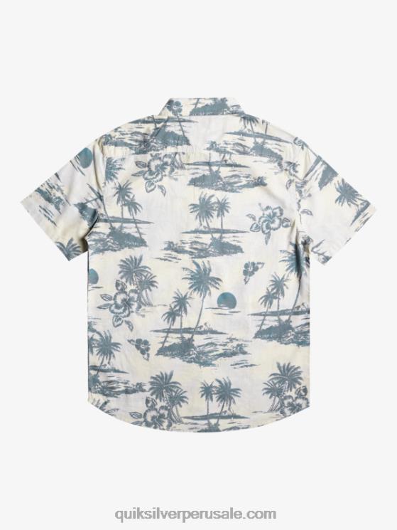 Quiksilver N8LNT1368 hombres flujo de aire de abedul camisa de manga corta con flujo de aire