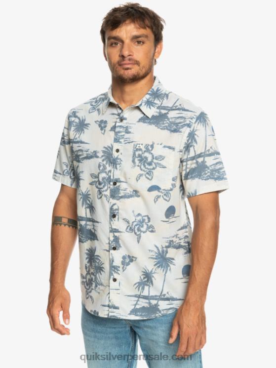 Quiksilver N8LNT1368 hombres flujo de aire de abedul camisa de manga corta con flujo de aire