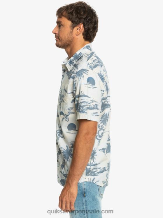 Quiksilver N8LNT1368 hombres flujo de aire de abedul camisa de manga corta con flujo de aire