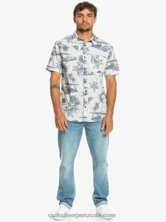 Quiksilver N8LNT1368 hombres flujo de aire de abedul camisa de manga corta con flujo de aire