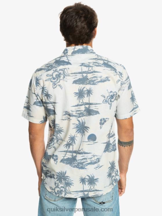 Quiksilver N8LNT1368 hombres flujo de aire de abedul camisa de manga corta con flujo de aire