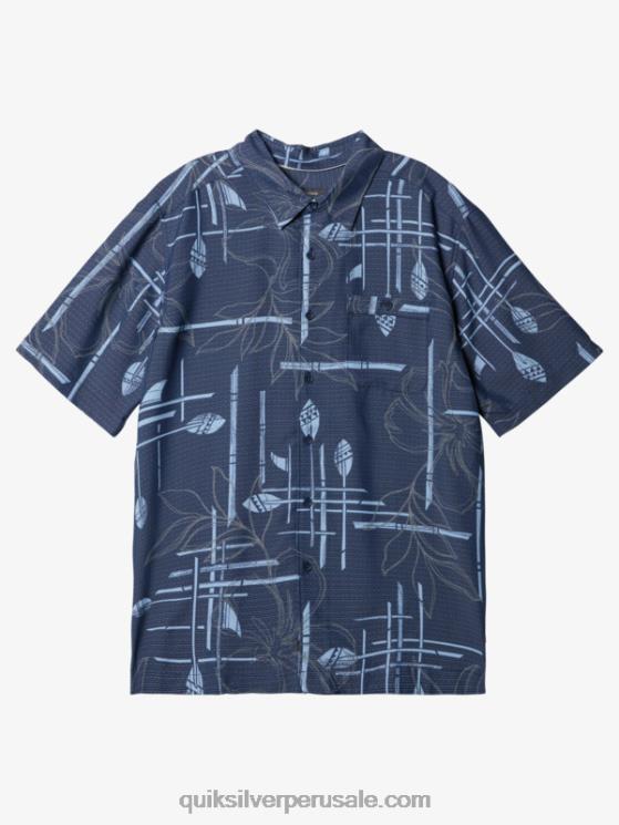 Quiksilver N8LNT1415 hombres chaqueta azul marino camisa de manga corta waterman paddle out