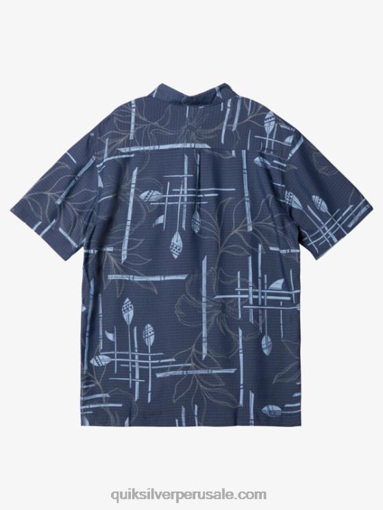 Quiksilver N8LNT1415 hombres chaqueta azul marino camisa de manga corta waterman paddle out