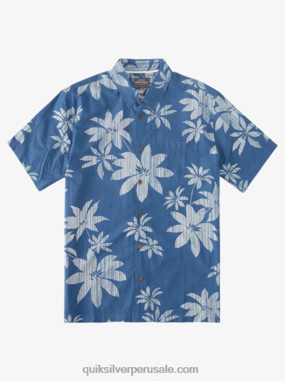 Quiksilver N8LNT1488 hombres alférez noches calientes azules playera manga corta noches calientes waterman