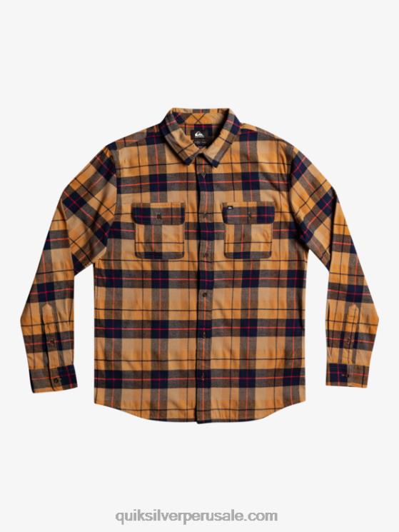 Quiksilver N8LNT1506 hombres kinsale azúcar moreno camisa de manga larga elástica Kinsale