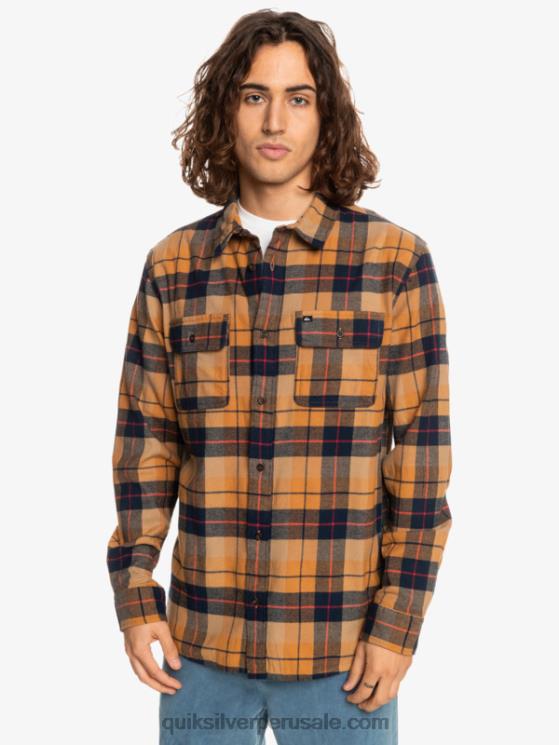 Quiksilver N8LNT1506 hombres kinsale azúcar moreno camisa de manga larga elástica Kinsale