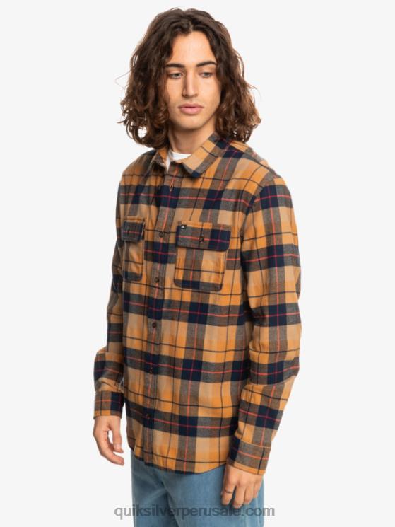 Quiksilver N8LNT1506 hombres kinsale azúcar moreno camisa de manga larga elástica Kinsale