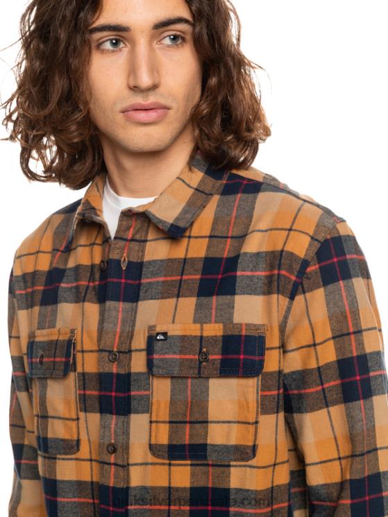 Quiksilver N8LNT1506 hombres kinsale azúcar moreno camisa de manga larga elástica Kinsale