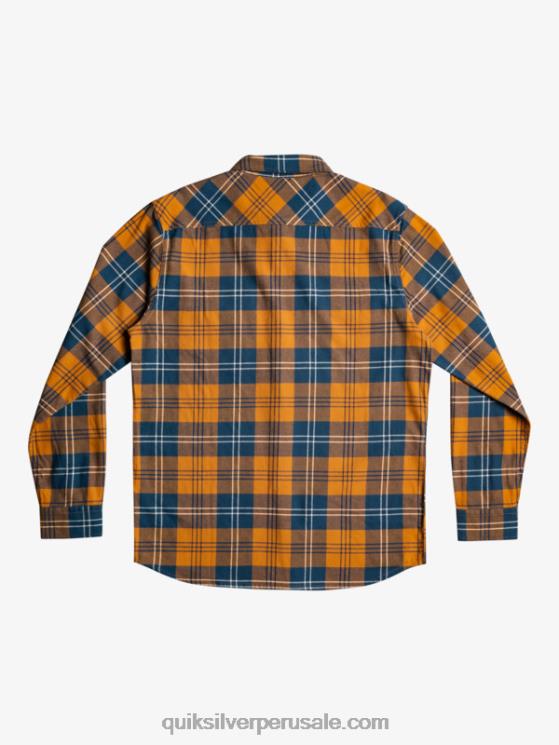 Quiksilver N8LNT1508 hombres liebre de azúcar moreno camisa harelaw stretch manga larga