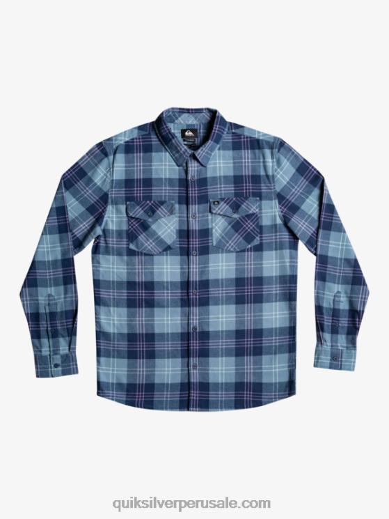 Quiksilver N8LNT1509 hombres liebre azul provenzal camisa harelaw stretch manga larga
