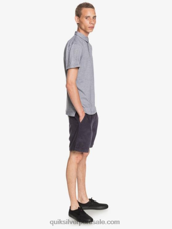 Quiksilver N8LNT1551 hombres noche parisina polo de manga corta de crucero de sol todos los días
