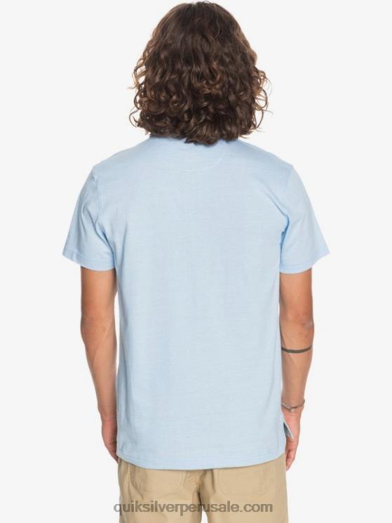 Quiksilver N8LNT1553 hombres azul aireado polo de manga corta de crucero de sol todos los días