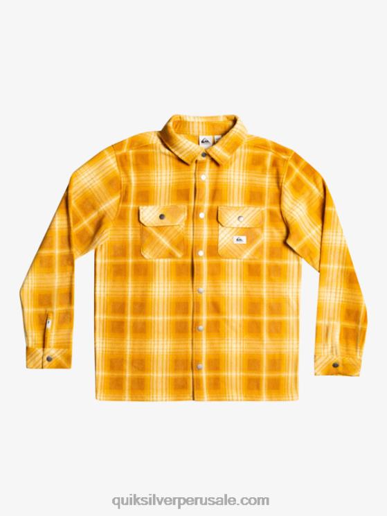 Quiksilver N8LNT1555 hombres azúcar moreno shadowplaid camisa de franela de manga larga de días de surf
