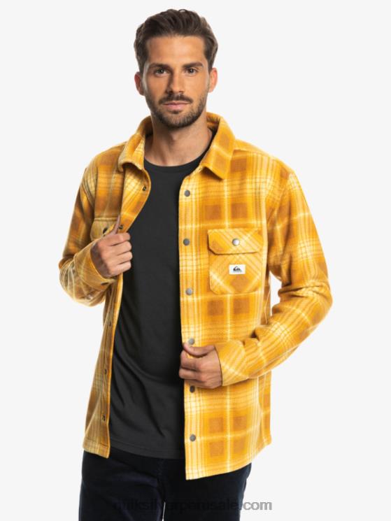 Quiksilver N8LNT1555 hombres azúcar moreno shadowplaid camisa de franela de manga larga de días de surf