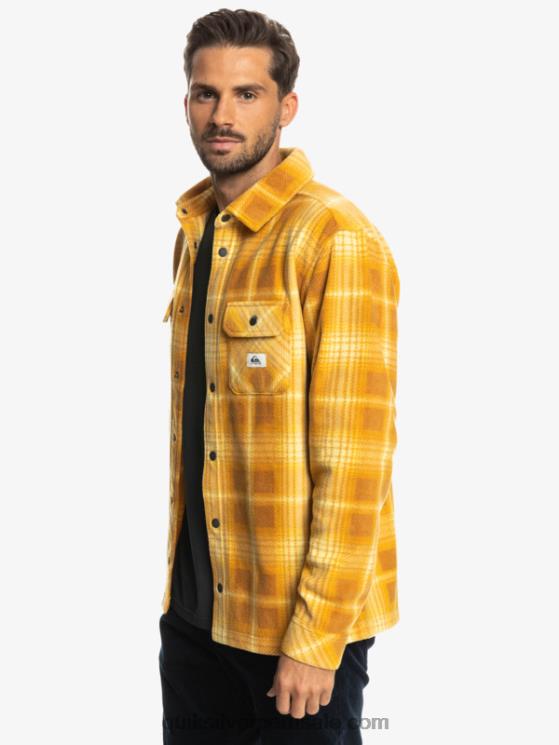 Quiksilver N8LNT1555 hombres azúcar moreno shadowplaid camisa de franela de manga larga de días de surf