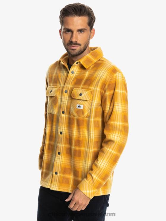 Quiksilver N8LNT1555 hombres azúcar moreno shadowplaid camisa de franela de manga larga de días de surf