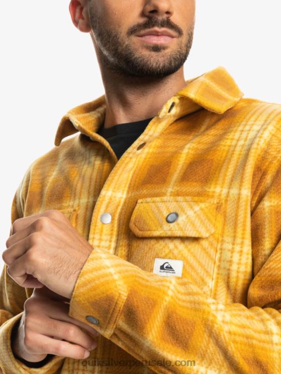 Quiksilver N8LNT1555 hombres azúcar moreno shadowplaid camisa de franela de manga larga de días de surf